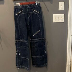 Anthropologie size 27 Blue denim pull on pants great condition